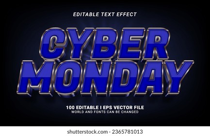 cyber monday text effect graphic style