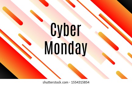 Cyber Monday text in shape background 