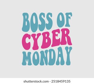 Diseño de tipografía de Cyber Monday para camisetas, tarjetas, ilustraciones de marcos, bolsas, tazas, pegatinas, vasos, fundas para teléfonos, impresión, etc.