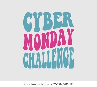 Diseño de tipografía de Cyber Monday para camisetas, tarjetas, ilustraciones de marcos, bolsas, tazas, pegatinas, vasos, fundas para teléfonos, impresión, etc.