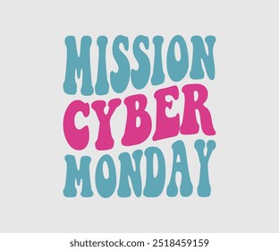 Diseño de tipografía de Cyber Monday para camisetas, tarjetas, ilustraciones de marcos, bolsas, tazas, pegatinas, vasos, fundas para teléfonos, impresión, etc.