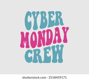 Diseño de tipografía de Cyber Monday para camisetas, tarjetas, ilustraciones de marcos, bolsas, tazas, pegatinas, vasos, fundas para teléfonos, impresión, etc.