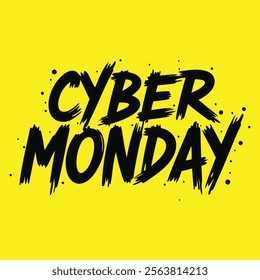 Cyber Monday Typography Stylish Design for the Best T-Shirt Logo