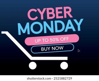 Segunda-feira cibernética. Imagens de design vetorial.