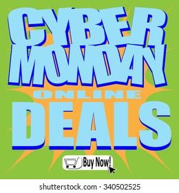 Cyber Monday Vector Explosion illustrated stickers, label or sale icon. Discount Price tags, sign or special offer symbol