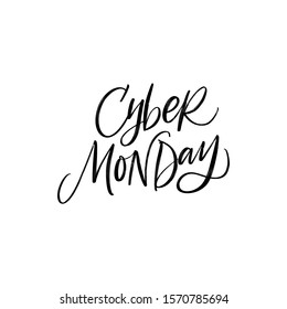 CYBER MONDAY. VECTOR HAND LETTERING