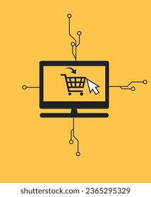 Cyber monday vector illustration. Cyber monday icon set