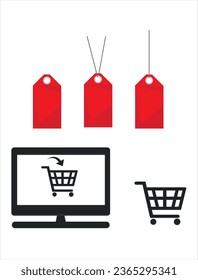 Cyber monday vector illustration. Cyber monday icon set