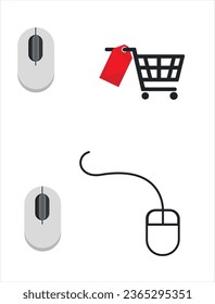 Ilustración vectorial del ciberlunes. Conjunto de iconos de Cymday