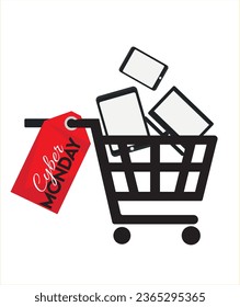 Cyber monday vector illustration. Cyber monday icon set