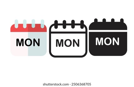 Vektorgrafik des Cyber-Montags. Cyber Montag Icon Set