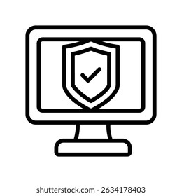 Cyber Monday Vector outline icon. Eps 10 file