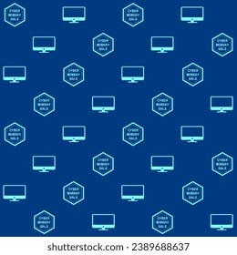 Cyber Monday Vector Seamless Pattern