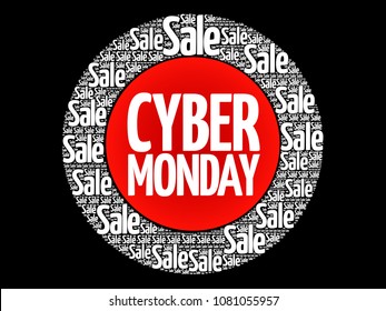 Cyber Monday word cloud collage, business concept background