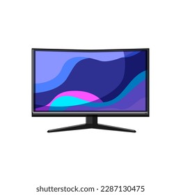 cyber monitor pc gaming cartoon. player computer, game online cyber monitor pc gaming sign. isolated symbol vector illustration
