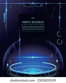 Cyber Neon Business Background illustration