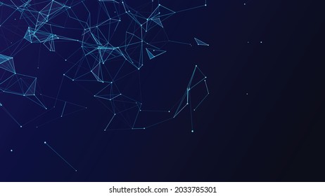 Cyber network connection structure. Technology connect big data. Vector science background. Business futuristic backdrop.