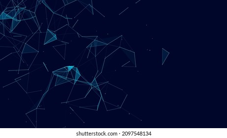 Cyber network connection structure. Technology connect big data. Vector science background. Business futuristic backdrop.