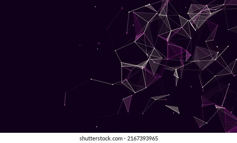 Cyber network connection structure. Technology connect big data. Vector science background. Business futuristic backdrop.