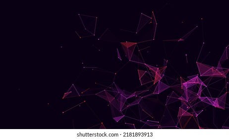 Cyber network connection structure. Technology connect big data. Vector science background. Business futuristic backdrop.