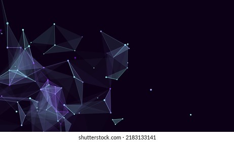 Cyber network connection structure. Technology connect big data. Vector science background. Business futuristic backdrop.