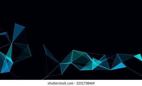 Cyber network connection structure. Technology connect big data. Vector science background. Business futuristic backdrop.