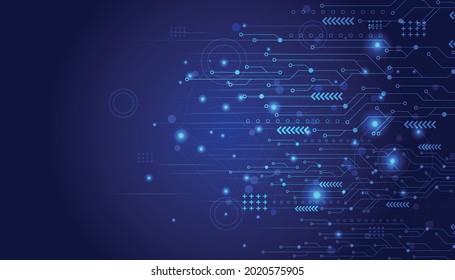 Cyber network protection. Future technology background.