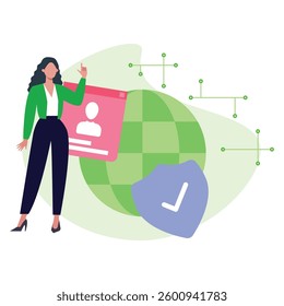 Cyber network Vector Illustration Which can easily modify or edit

