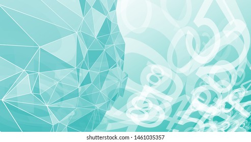 Cyber numbers background, computer science algorithm