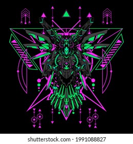 Cyber Owl Mascot Logo for e-sport logo