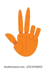 Cyber Palm Prosthesis Vector Illustration