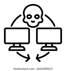 Cyber Physical System Icon Element For Design