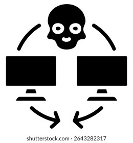 Cyber Physical System Icon Element For Design
