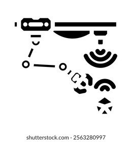 cyber physical systems industry 4 glyph icon vector. cyber physical systems industry 4 sign. isolated symbol illustration