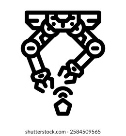 cyber physical systems industry 5 line icon vector. cyber physical systems industry 5 sign. isolated contour symbol black illustration