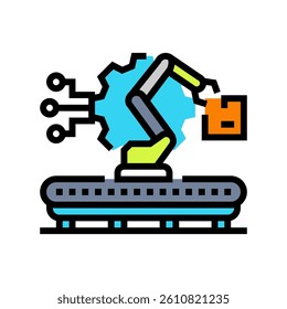 cyber physical systems industry 5 color icon vector. cyber physical systems industry 5 sign. isolated symbol illustration