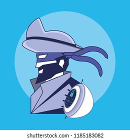 cyber pirate with eye data privacy
