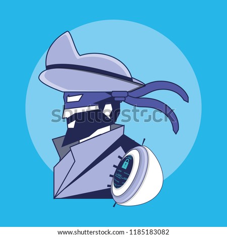 cyber pirate with eye data privacy