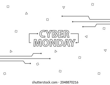 Cyber ​​Monday Promotion. Vector illustration