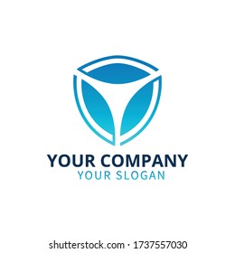 Blue Shield Swoosh Logo Stock Vector (Royalty Free) 1137723467 ...