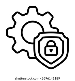 Elemento De Icono De Protección Cibernética Para Diseño Y Vector