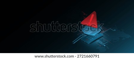 Cyber ​​threat protection security technology background image