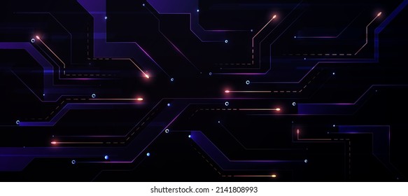 cyber punk background and link network, light background , digital background future