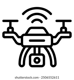 Cyber punk icon illustration Drone