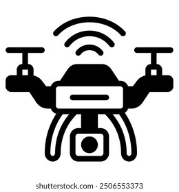 Cyber punk icon illustration Drone