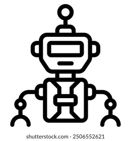 Cyber punk icon illustration Robot