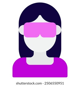 Cyber punk icon illustration VR