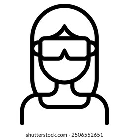 Cyber punk icon illustration VR