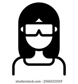 Cyber punk icon illustration VR