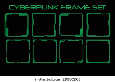cyber punk square frame set